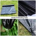 thumbnail image 3 of Garden Weed Barrier Heavy Duty Landscape Fabric 5 FT x 10 FT, Thick Woven Weed Block Control, Black Mulch for Ground Cover Geotextile Fabric, 3 of 7
