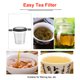 thumbnail image 5 of Inteprter Colador de hojas sueltas de té de acero inoxidable, filtro de malla, escurridor de doble capa, tamiz, infusor, tetera, suministro de cocina Teteras Negro Inteprter HA010896-01, 5 of 6