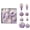 Purple, variant on 8 Pcs Christmas Tree Decoration, Pastel Color Candy Dessert Pendant Decor, for Xmas Holiday Birthday Home Party