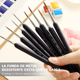 thumbnail image 4 of Set 11 Pinceles Para AcrilicoDe Dibujo Oleo Acuarel negro, 4 of 5