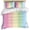 Green, variant on 3 Piece Rainbow Stripes Duvet Cover Set California King,Microfiber Comforter/Quilt Cover with Corner Ties and 2 Pillowcases,Modern Colorful Cream Striped Aesthetics Soft Bedding with Zipper Closure