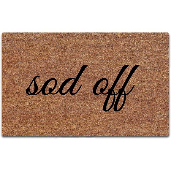 Doormat Funny Doormat Sod Off Entrance Floor Mat Rubber Non Slip Backing Entry Way Door Mat Decorations Mats 18"X 30"