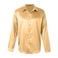 thumbnail image 4 of Button Down Shirt for Men Casual Lightweight Soft Shirts Loose Comfortable Beach Summer Clothing Yellow Size M, 4 of 6