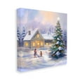 thumbnail image 4 of Stupell Industries Children Building Snowman Holiday Painting Gallery Wrapped Canvas Art Print Wall Art, 30 x 30, 4 of 8