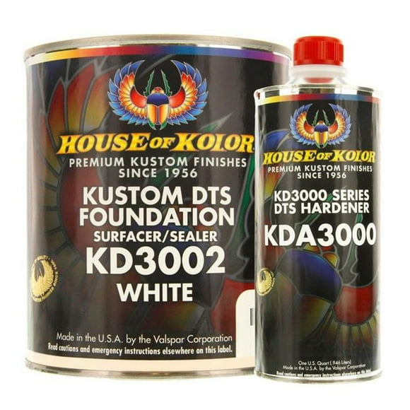 WTD HOK-KD3001-Q01 1 Quart Kustom DTS Foundation Surfacer & Sealer Kit&#44; Black