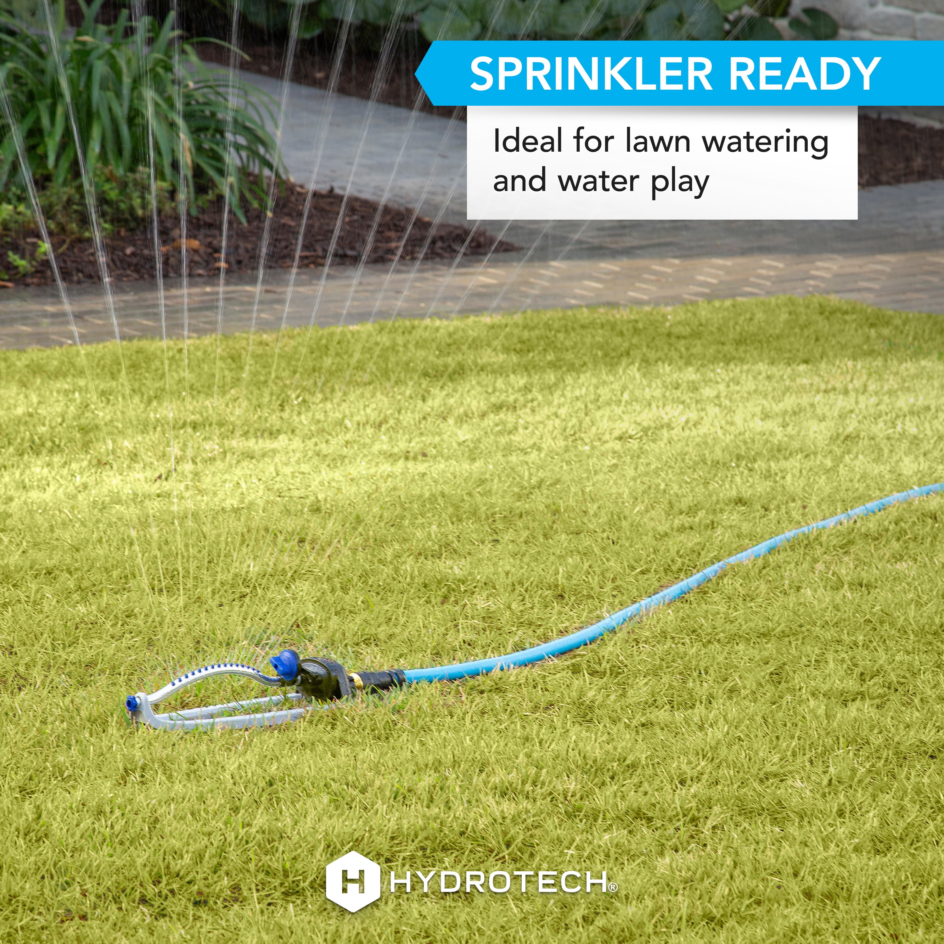 HydroTech Super-Lite 25 ft Garden Hose Hybrid Polymer Rubber 5/8"  – Ultra Lightweight Kink-Resistant Water Hose, Drinking Water Safe, Durable Polymer Construction with Force Control Technology