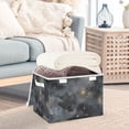 thumbnail image 3 of Yayeee Collapsible Cube Storage Bin with Lid Fabric Closet Decorative Basket with Handles, Gray Sky Pattern, 3 of 7