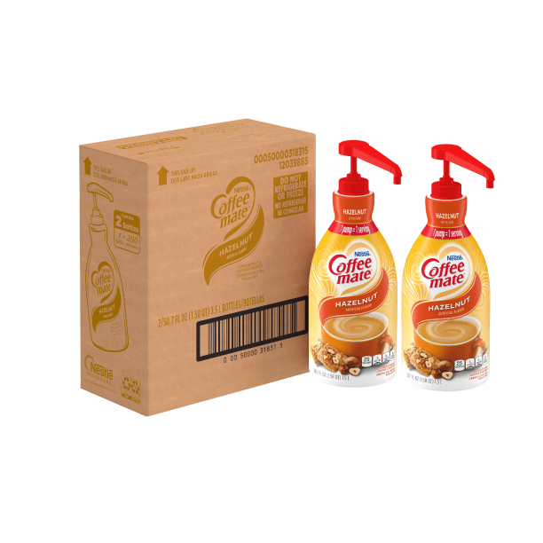 (Pack of 2) NESTLE COFFEE MATE Coffee Creamer Hazelnut Liquid
