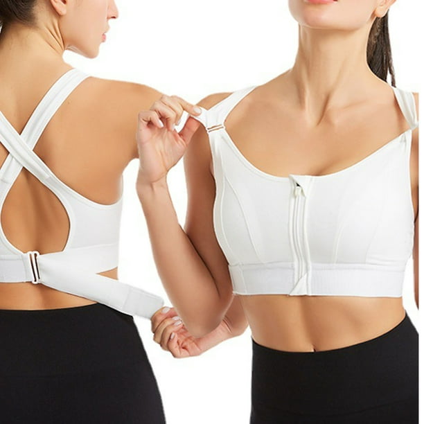 Up to 65% off TIMIFIS White Sports Bra for Women, Crisscross Back