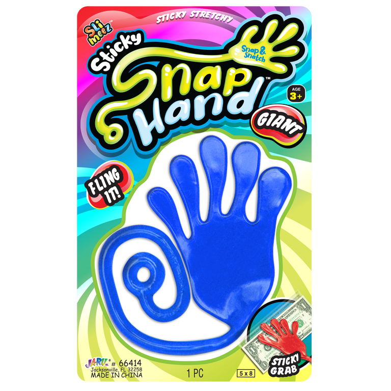 JA-RU Slim-Eez Stretchy Sticky Giant Snap Hand, 4 Colors May Vary