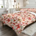 thumbnail image 2 of Qpednta Xmas Deer Bow Duvet Cover Set, Lightweight Bedding Set, Washable Comforter Cover, 3 Pieces Full Bedding Comforter Sets, Bedroom Decor for Guest Room Dormitory, 2 of 7