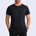 thumbnail image 2 of Leey-World Mens T Shirts Casual Hipster Hip Hop Longline Crewneck Tee Shirts Men's T-Shirts(Black,XL), 2 of 9