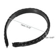 thumbnail image 2 of Unique Bargains Headband Double Strands Synthetic Hair Plaited 0.67" Wide Headband Braid Braided with Teeth Black, 2 of 7