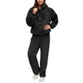 thumbnail image 7 of Valora Women Fashion Outfit Casual Hooded Tracksuit With Pockets For Daily Wear And Adventures Women s Trousers Suit Two Piece Outfit Modern Comfort Black XL, 7 of 7