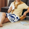 thumbnail image 5 of Pofeuu Cartoon Iceberg Polar Bear Print Men's Soft Woven Elastic Waistband Sleep Pajama Short-X-Large, 5 of 6