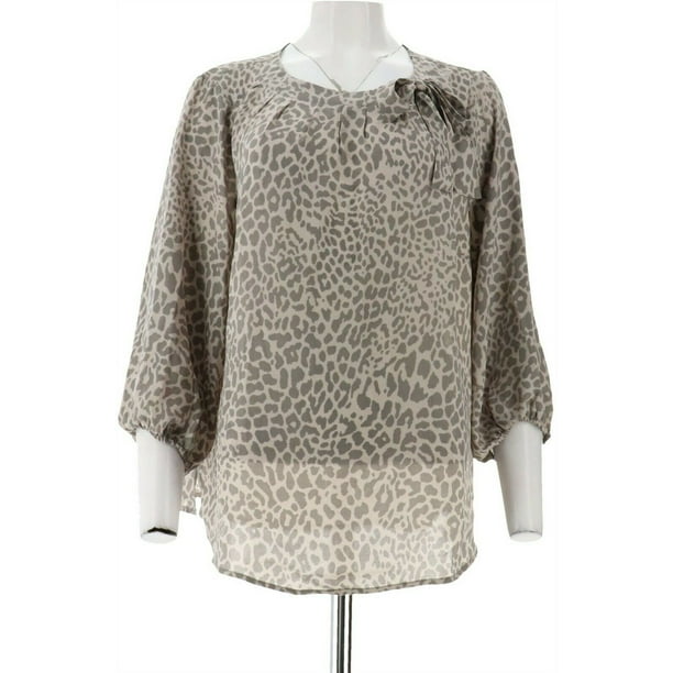 Liz Claiborne NY - Liz Claiborne NY Printed Top Neck Women's A272816 - Walmart.com - Walmart.com