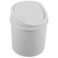 thumbnail image 7 of BESTOYARD Plastic Small Trash Can with Swing Lid for Desktop Organization in Grey, 7 of 7