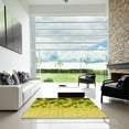 thumbnail image 7 of Ahgly Company Machine Washable Indoor Rectangle Transitional Dark Yellow Green Area Rugs, 5' x 8', 7 of 7