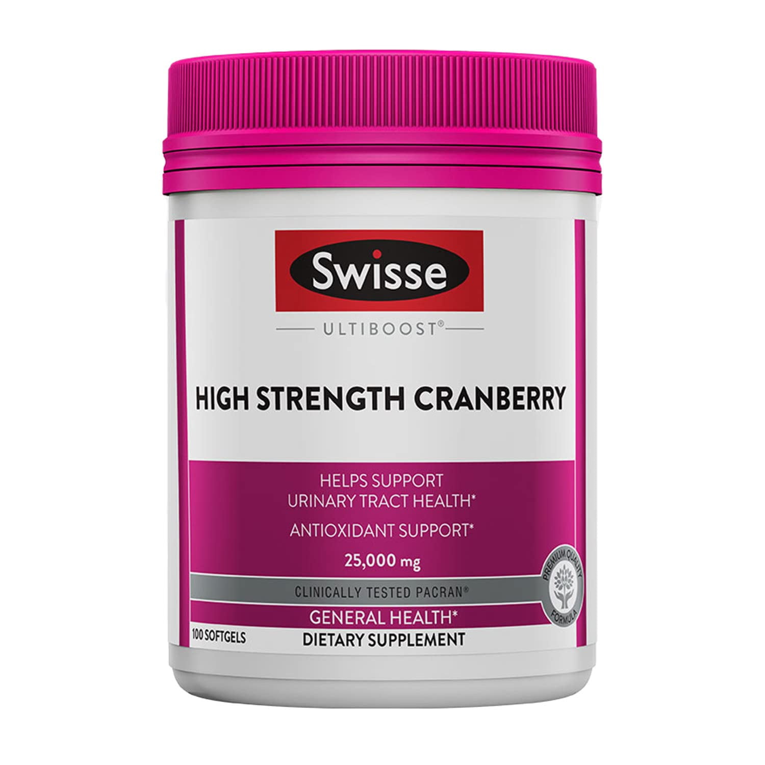 Swisse Cranberry Pills For Women & Men PACran Cranberry Extract Supplement 25000mg Urinary