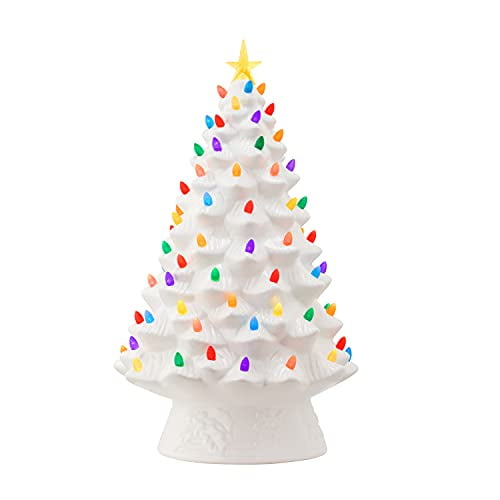 Mr. Christmas Arbre de Noël Nostalgique 18 Pouces, Blanc
