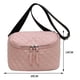 thumbnail image 3 of Bolso bandolera para mujer Bolso grande de cuero PU Bolsas tipo satchel acolchados (Rosa), 3 of 8