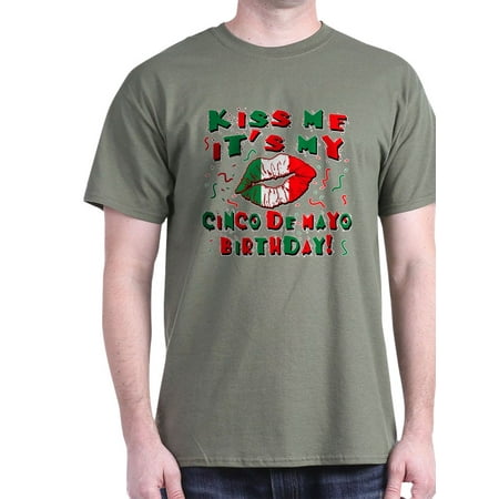 

CafePress - KISS ME Cinco De Mayo Birthday Dark T Shirt - 100% Cotton T-Shirt