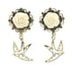 thumbnail image 2 of 1 par de pendientes colgantes de gorrión de aleación de bronce vintage Blanco 16mm, 2 of 8