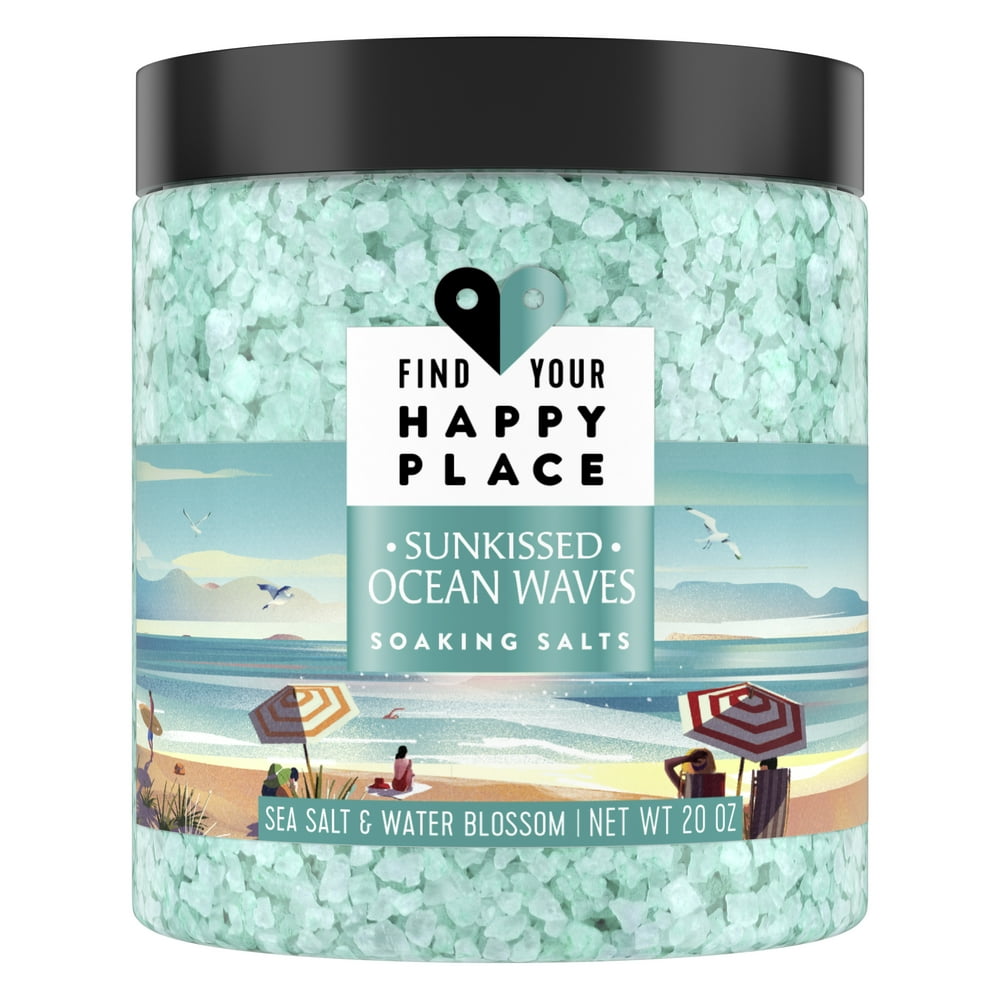Find Your Happy Place Sunkissed Ocean Waves Soaking Bath Salts Sea Salt