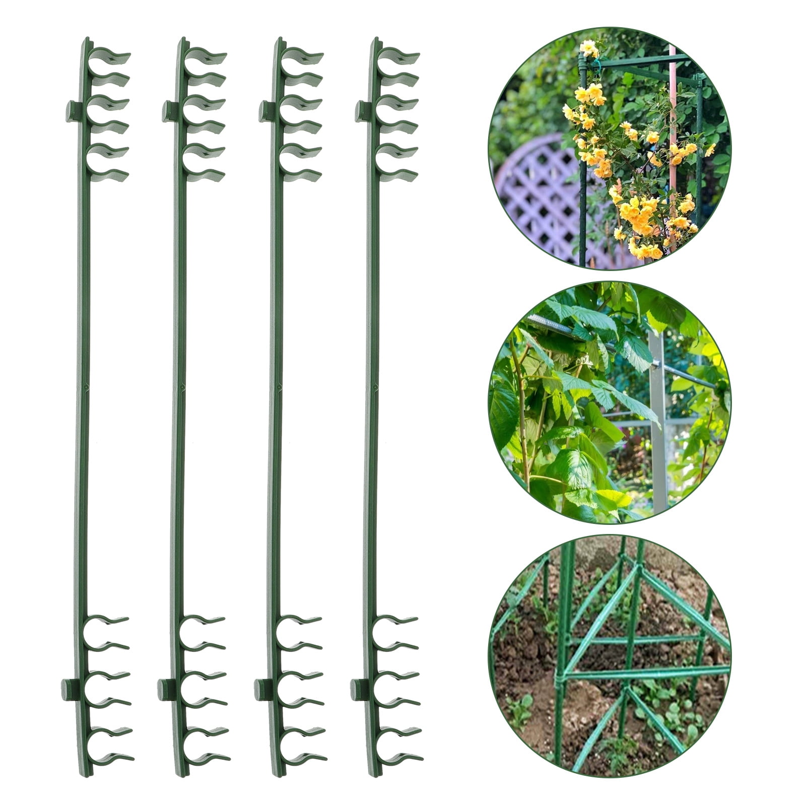 LOLIPPYY Green Tree Plant Support Rod Trellis, 50Pcs Plastic Garden Stakes for Climbing Plants and Vines