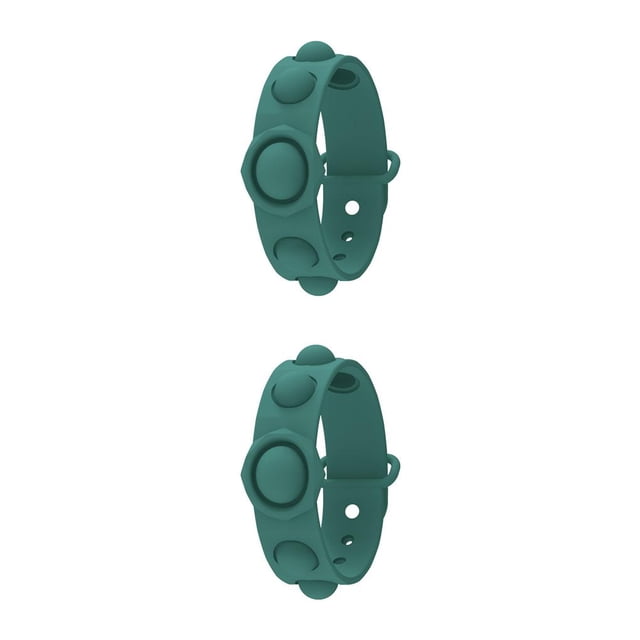 maskred 1/2/3/5 Jouet Réglable Bulle Pousser Bracelet Silicone Décompression Lavable Jouet Vert 2PCS