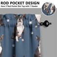 thumbnail image 5 of Dog Print Kitchen Curtains 36 Inch Short - 3 Panel Set, Cute Puppy & Floral Design, Rod Pocket Pet Lover Curtains 100% Polyester, Paw & Bone Pattern for Kitchen, Living Room, Bedroom, Easy Wash, 5 of 6