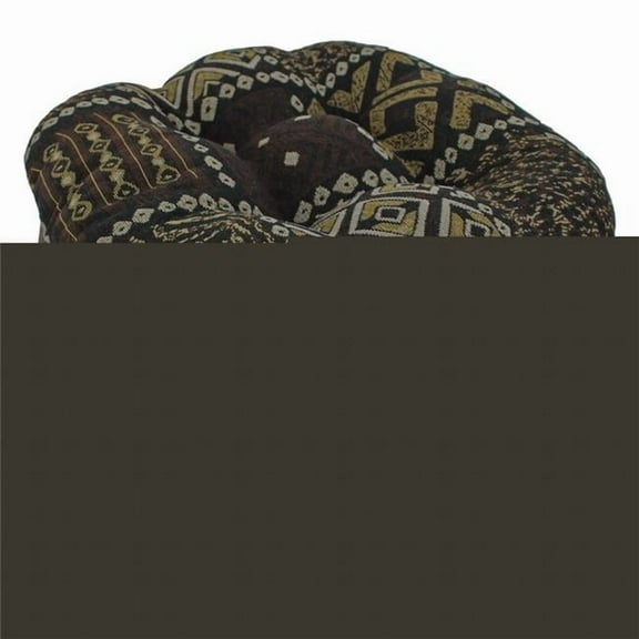 Rattan Footstool with Tapestry Cushion, Congo