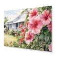 thumbnail image 2 of Designart "A Symphony of Pink and Green in Hibiscus Flowers I" Floral Metal Art Print, 2 of 5