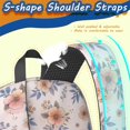 thumbnail image 5 of Pioneer Flower Floral Print Pattern 17" School Backpacks for Teens,Waterproof Oxford Fabric,S-Shape Padded Straps for School,Travel,Hiking,Camping, 5 of 5