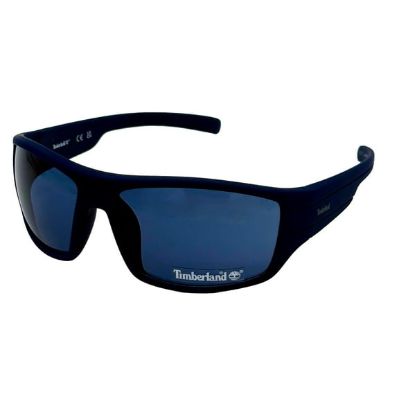 Timberland Navy Softtouch Mens Plastic Rectangle Sunglass, Blue Lens TB7234 92V
