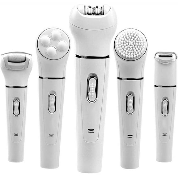 CNV Facial Hair Removal for Women, 5 in 1 Painless Electric Razor Shaver for Women Rechargeable Lady Foil Shaver Waterproof Body Hair Remover Kit for Facial Eyebrow Nose Arms Legs Underarms Bikini