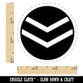 thumbnail image 2 of Chevron Arrow in Circle Self-Inking Rubber Stamp Ink Stamper - Sky Blue Ink - Small 3/4 Inch, 2 of 7