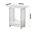 thumbnail image 3 of Honeeladyy Mini End Table, Small Side Table, Nightstand with 2-Layer Storage Shelves, Sofa Table for Small Spaces, Living Room, Bedroom, Stable Frame, Easy Assembly, 15.75x12.6x8.66in, White, 3 of 6