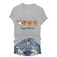 thumbnail image 6 of mgoYE Halloween T Shirts for Women Fall Shirts for Women Halloween Pumpkin Graphic Front Back Printing Tops Shirts Woman Shirts(Light Gray,2XL), 6 of 7