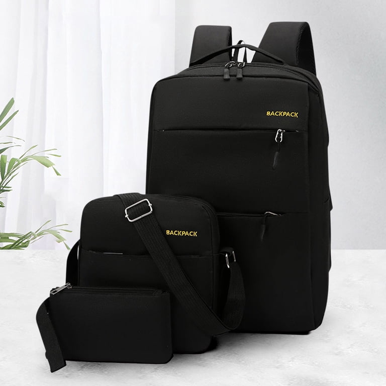 Travel Laptop Backpack 17 Inch with USB Port, 3 Piece Set with Shoulder Bag  and Coin Purse for Business, Work, College, Travel - Walmart.com