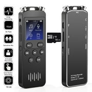 16GB Digital Voice Recorder, TSV Rechargeable Sound Activated Recorder MP3 with Noise Reduction