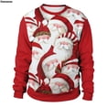 thumbnail image 2 of Sudadera con capucha de Papá Noel para hombre y mujer, con estampado divertido en 3D, para fiesta de Nochevieja, unisex, feo suéter navideño, 2 of 5