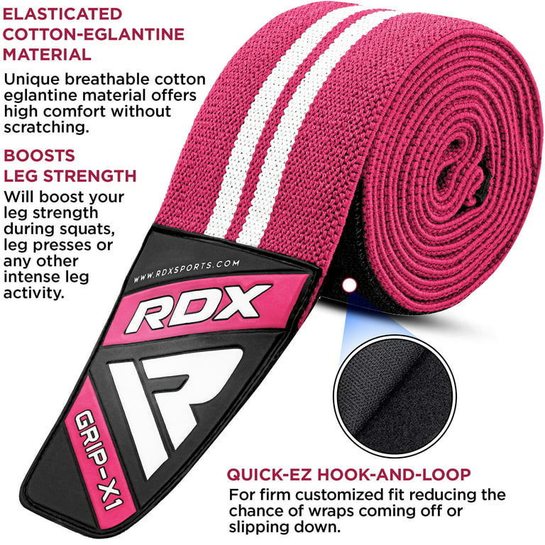 RDX Knee Wraps Pair Weightlifting, IPL USPA Approved, 78