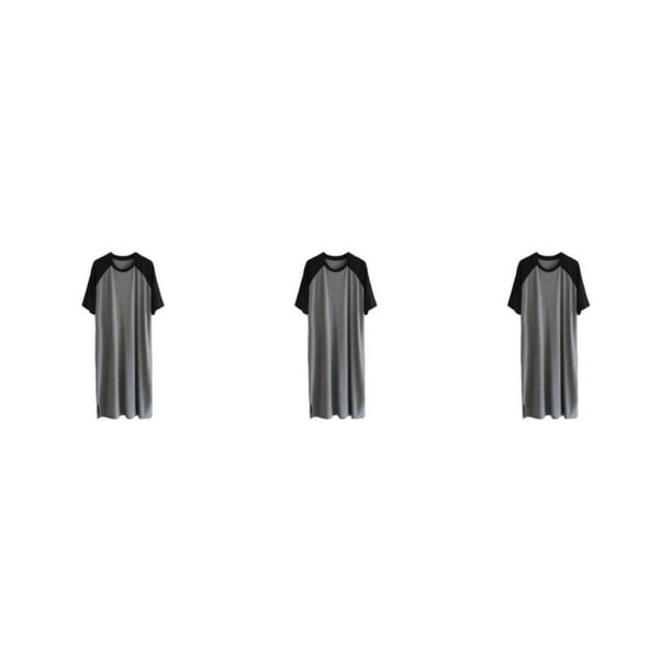 Albornoz para Descansar y dormir Qarigey hombre Negro y gris oscuro XL Type1 NO1