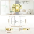 thumbnail image 3 of Uxcell Keyed Alike Single Cylinder Deadbolt Door Lock Round Entry Handle Sets for Door Thickness 1.2-2 inch Gold Tone, 3 of 7