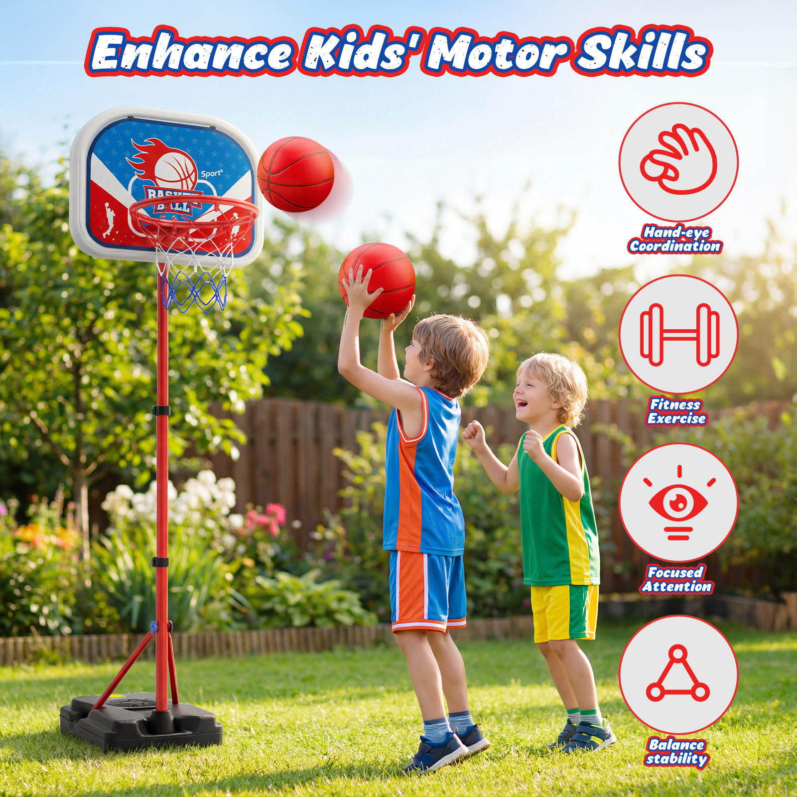 JoyStone Adjustable Basketball Hoop for Kids photo 5