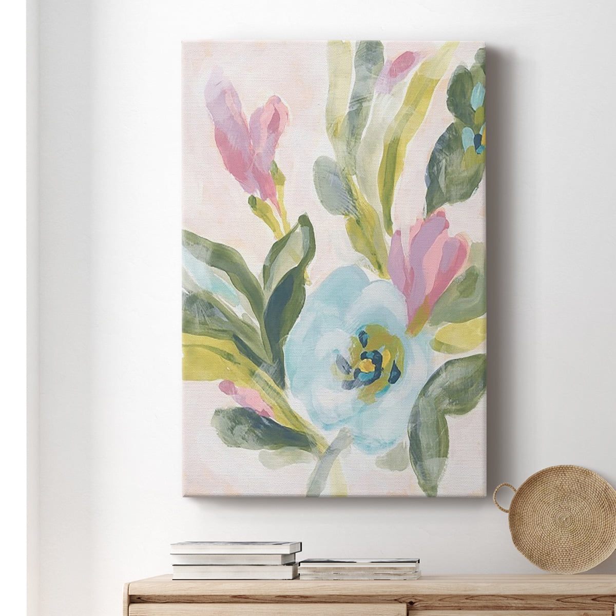 Floral Breeze Fresco II Premium Gallery Wrapped Canvas - Ready to Hang