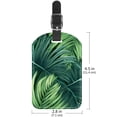 thumbnail image 6 of Square 2Pack PU Leather Tropical Leaves Cruise Luggage Tag with Privacy Cover and Name ID Tag for Travel Handbags Backpacks Luggage Tags, 6 of 6