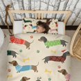 thumbnail image 3 of Colorful Funny Dachshund Duvet Cover and Pillowcase Set for Single Bedding, Bedroom Accessories for Kids Teens, 3 of 5