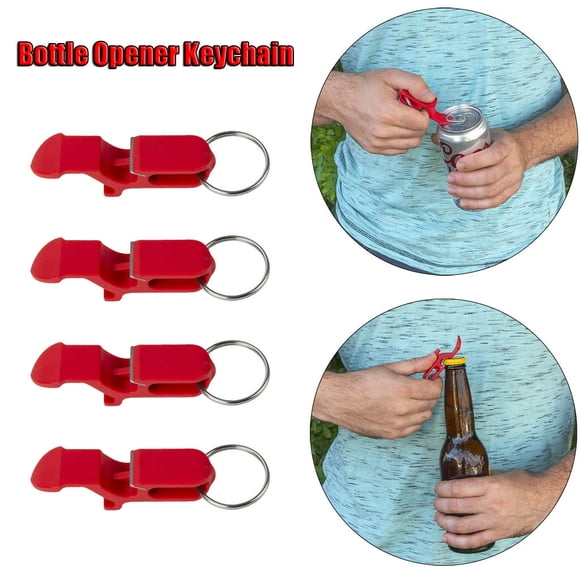 Fiudx Llavero Abridor de Botellas, Herramienta Portátil para Cerveza, Práctico Abrelatas, Abrebotellas de Metal, Diseño de Llavero, Regalo Práctico, Juego de 2 a 5 Piezas, Tamaño de 7,5 Cm